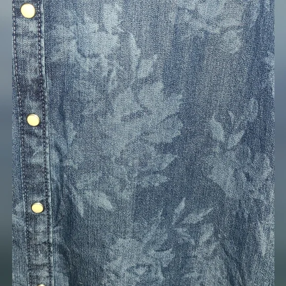 GAP 1969 Chambrey Jean‎ midi dress women's large - Picture 6 of 8